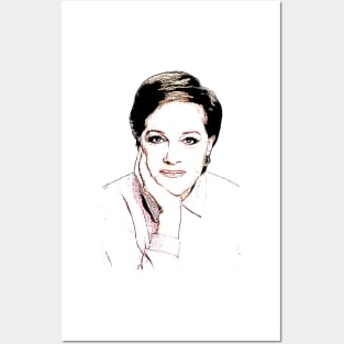 Julie Andrews Outline Posters and Art